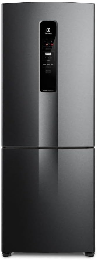 Geladeira Electrolux Frost Free 490L Efficient com AutoSense Inverse Black Inox Look (IB7B) 127 V