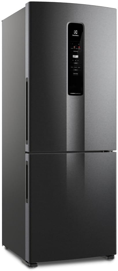 Geladeira Electrolux Frost Free 490L Efficient com AutoSense Inverse Black Inox Look (IB7B) 127 V