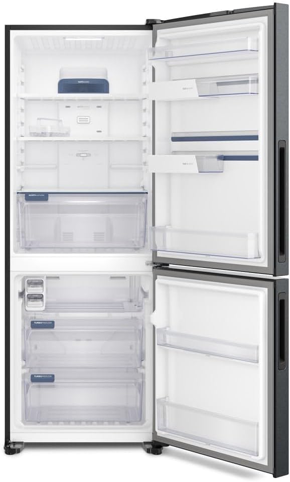 Geladeira Electrolux Frost Free 490L Efficient com AutoSense Inverse Black Inox Look (IB7B) 127 V