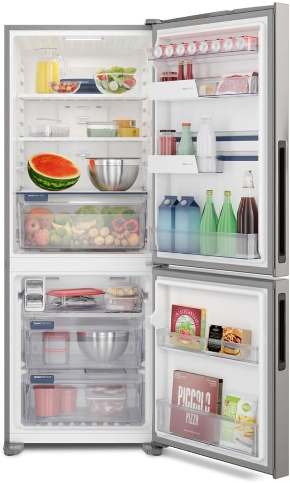 Geladeira Electrolux Frost Free 490L Efficient com AutoSense Inverse Black Inox Look (IB7B) 127 V