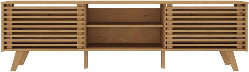 IDIMEX Rack para TV 65 Bancada Madeira para Sala 2 Portas Madeirado Rian (Madeirado)