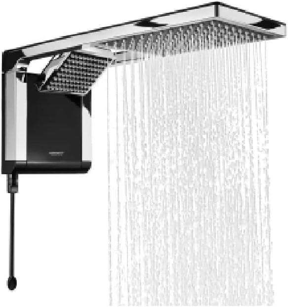 LORENZETTI Chuveiro Acqua Duo 220V 7800W, 7510104, Preto/Cromado, Pequeno