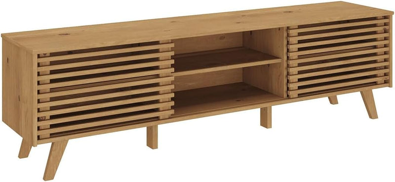 IDIMEX Rack para TV 65 Bancada Madeira para Sala 2 Portas Madeirado Rian (Madeirado)