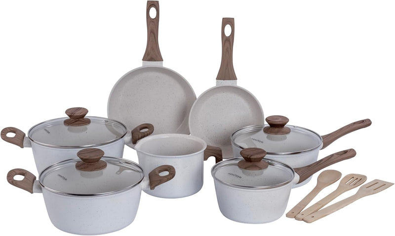 Mimo Style, Conjunto de Panelas com 10 Peças Indução Style Cook Marmol Bambu