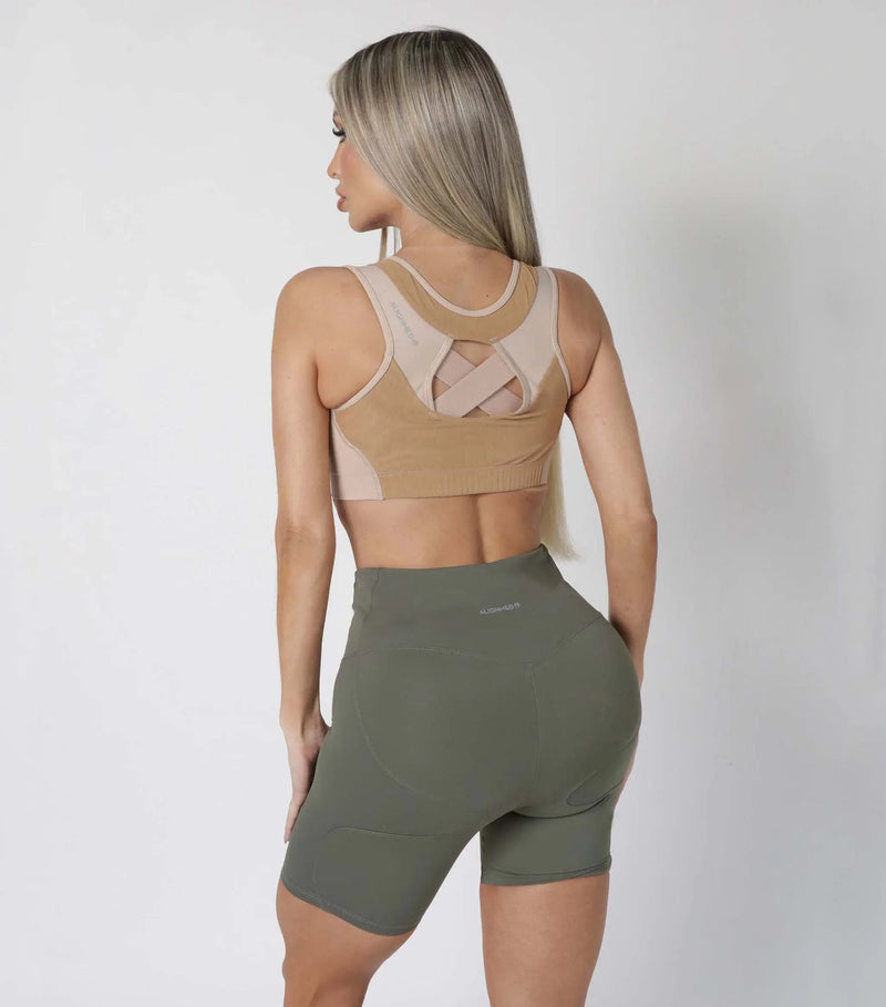 PostureEase - Top Esportivo Postural Para Mulheres Com Zipper