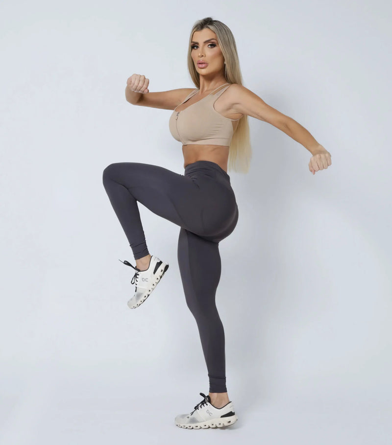 PostureEase - Top Esportivo Postural Para Mulheres Com Zipper