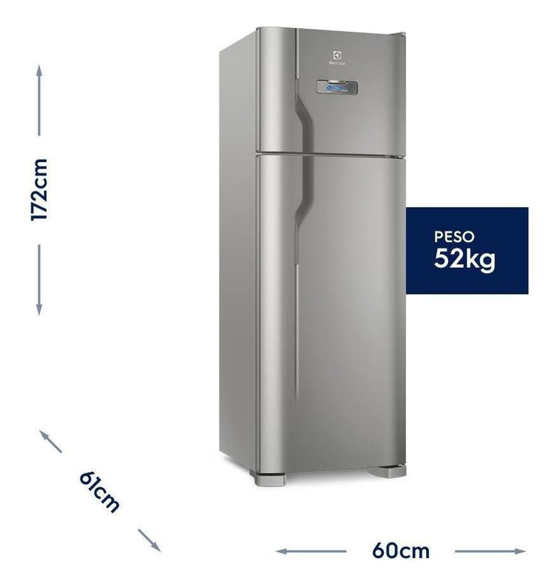 Geladeira frost free Electrolux TF39 inox com freezer 310L 127V