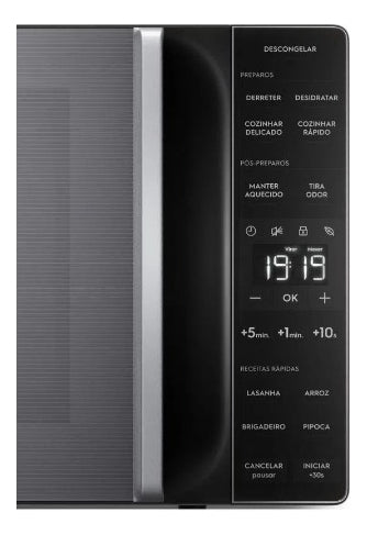 Micro-ondas ME23S 23L Efficient Com Descongelamento Assistido Cor Inox Electrolux 220V