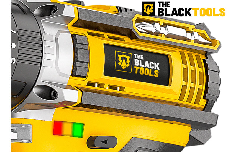 Parafusadeira E Furadeira Impacto The Black Tools Tb-21pw 21v 3/8 Cor Amarelo Frequência 50/60 Hz 110v/220v