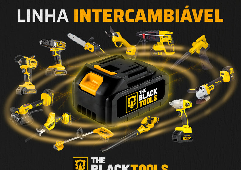 Parafusadeira E Furadeira Impacto The Black Tools Tb-21pw 21v 3/8 Cor Amarelo Frequência 50/60 Hz 110v/220v