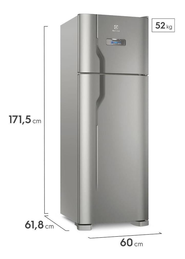 Geladeira frost free Electrolux TF39 inox com freezer 310L 127V