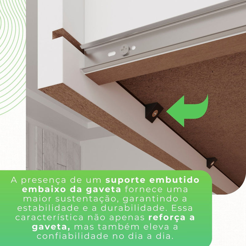 Guarda Roupa Casal 3 Portas Com Espelho 4 Gavetas Costa Rica