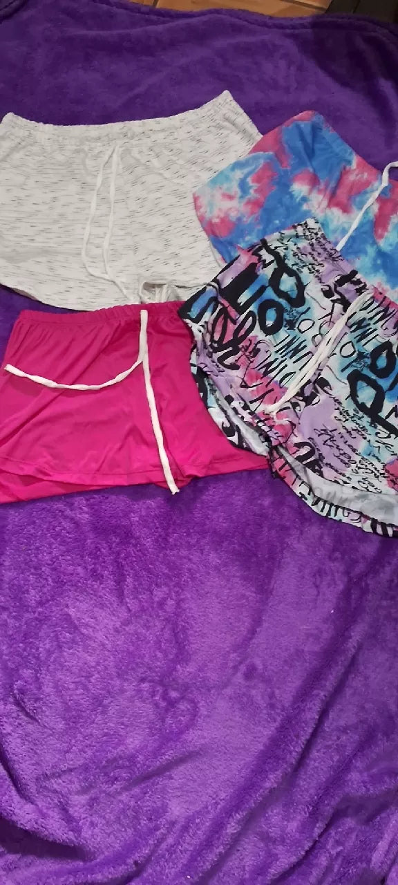 🩱🔥 Kit Sensação 4 em 1 – Shorts Femininos Conforto Extremo - Shorts Shortinhos Sortidos Adulto Feminino