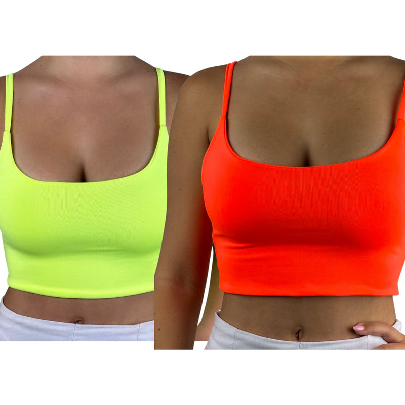Kit Duo Fit Glam – 2 Tops Cropped Premium Suplex Forrado- Cropped Forrado Academia Feminina Blusa Suplex Varias Cores Liso e Estampados