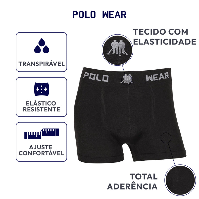 Kit Polo Wear Original – 10 Cuecas Boxer de Microfibra