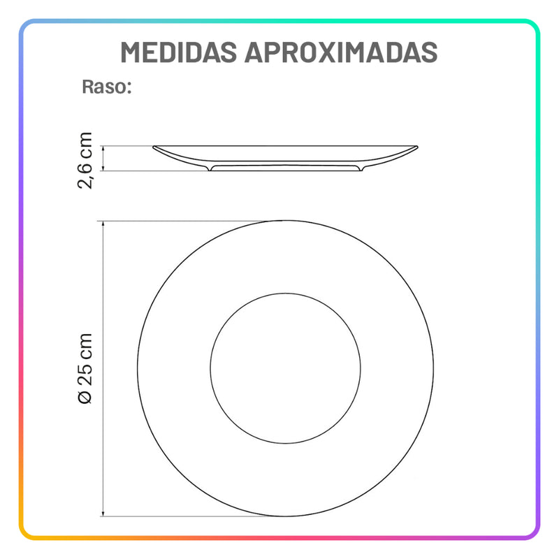 Aparelho de Jantar Rústico Marrom Tramontina Jogo de Pratos Rasos, Fundos e Sobremesa Opções de Kits