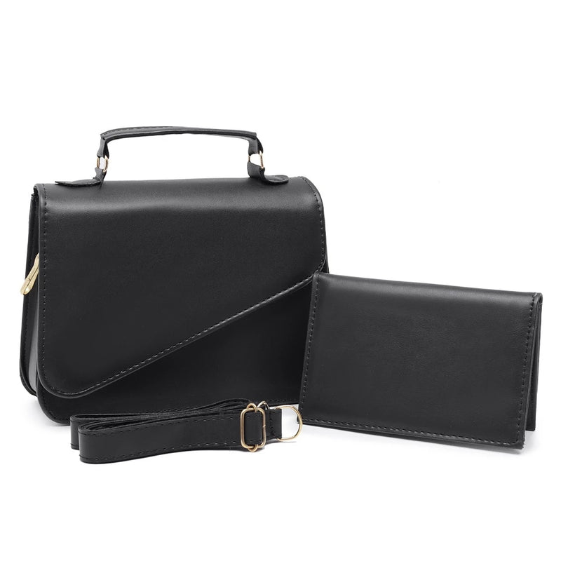 Kit Bolsa Lolita + Carteira Slim- Bolsa Feminina de Lado e Transversal Lolita com Carteira Slim Lançamento