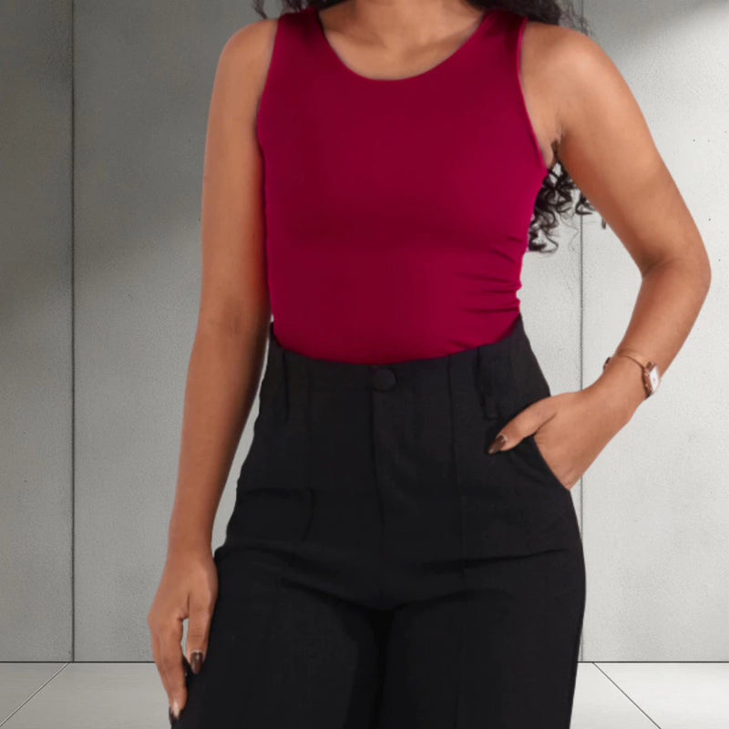 KIT com 2 Croppeds Femininos Suplex Premium- Cropped Feminino Top Liso Básico Regata Suplex Forro Duplo Nadador