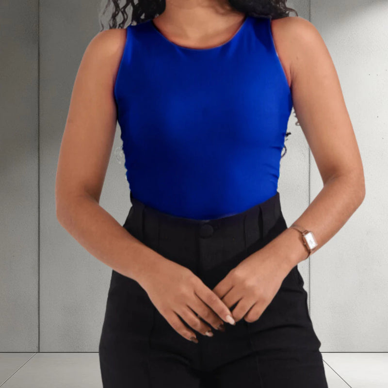 KIT com 2 Croppeds Femininos Suplex Premium- Cropped Feminino Top Liso Básico Regata Suplex Forro Duplo Nadador
