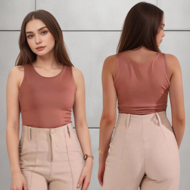 KIT com 2 Croppeds Femininos Suplex Premium- Cropped Feminino Top Liso Básico Regata Suplex Forro Duplo Nadador